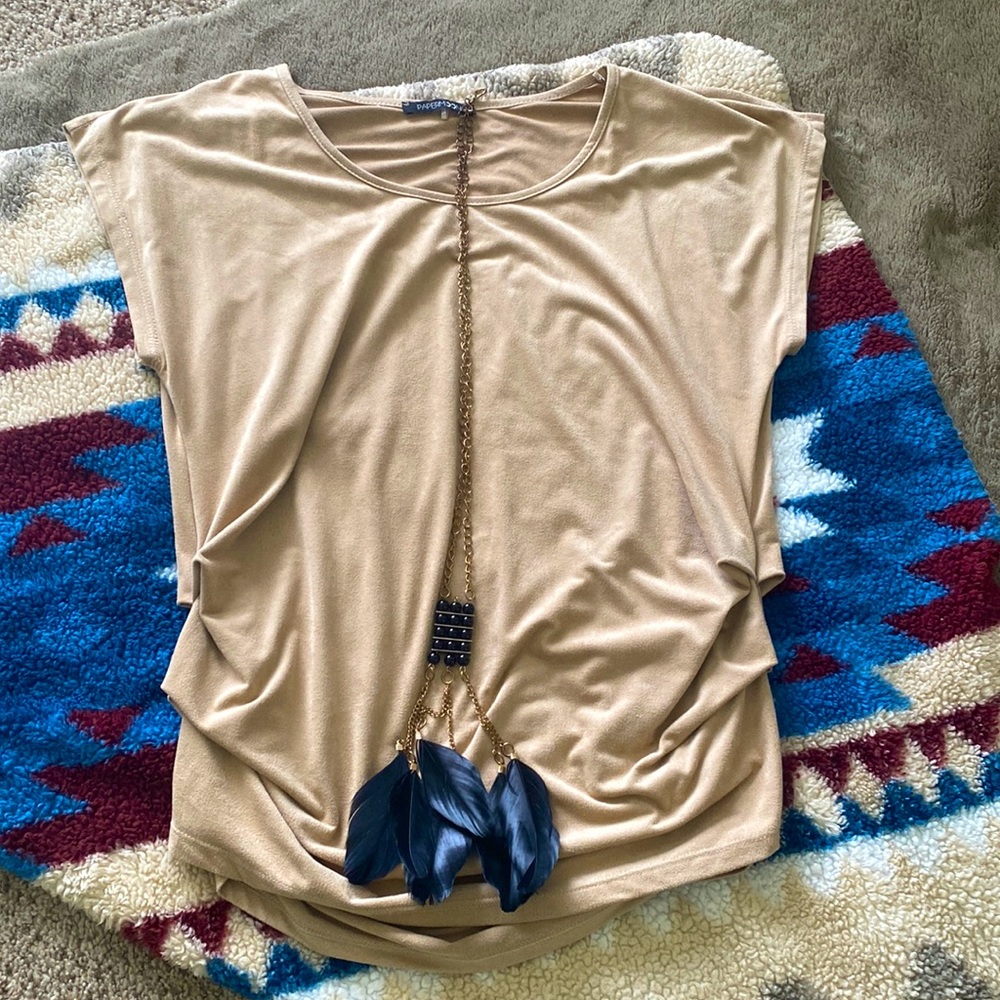 Beautiful soft tan blouse